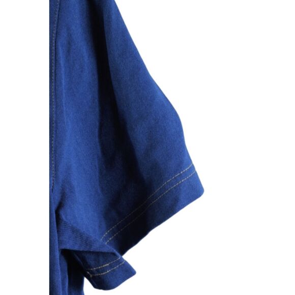 Venezia Blue Women's Top Blouse Button Up Collared Short Sleeve 20 062 - Picture 5 of 6